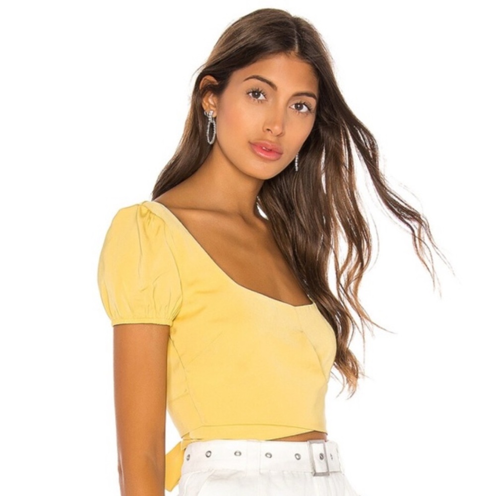 🆕 Superdown Ricky Tie Back Open Back Crop Top - Picture 6 of 9